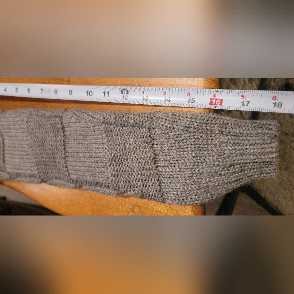 Grey Moda International Thick Woven Knit Button Up Sweater Sz Small - Picture 16 of 16